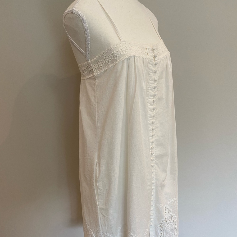 Knot sisters cotton lace trim dress